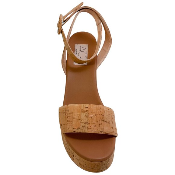 AGL Natural Cocoa Siesta Summer Cork Wedge Sandals - Picture 4 of 8